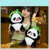 Niedliches Panda-Plüschtier mit Eisenkopf, das Bambus knackt – Geschenk für den Zoo, Kuscheltier, Geburtstagsgeschenk, Panda-Puppe, Charaktere)