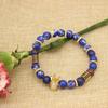 2019 Zirconia Crown Stone & Frosted Bead Bracelet with Copper & Imperial Stone Accents