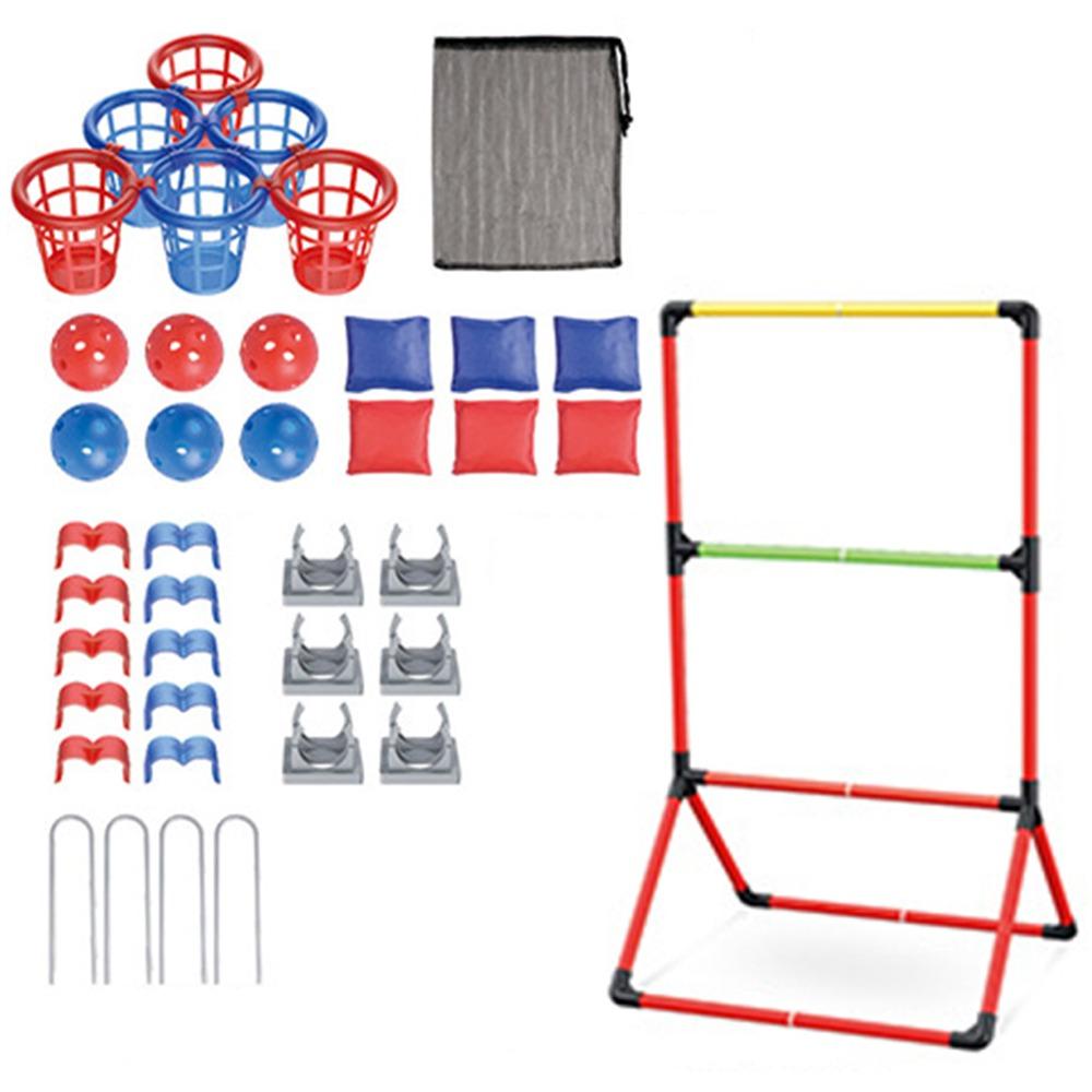 2 in 1 Outdoor Bucket Game Set Portable Carnival Games Combo Set  Backyard Game Supplies