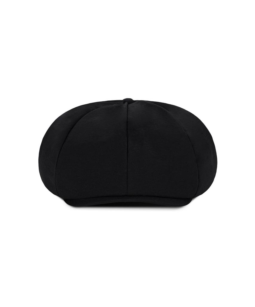 Bajal Va Curved Logo Easy Fit Newsboy Cap Black