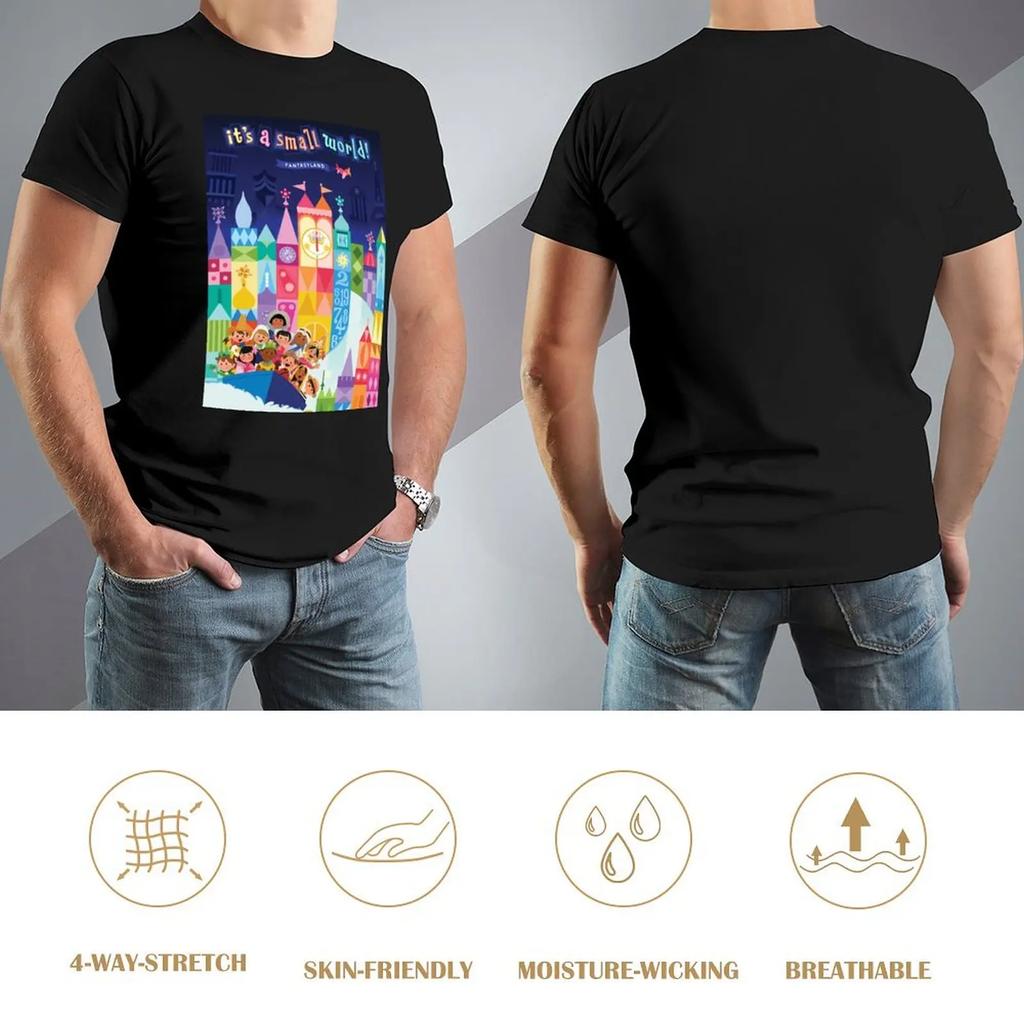It's A Small World Fantasyland T-Shirt Für Einen Jungen Vintage Grafik T-Shirt Herren T-Shirt