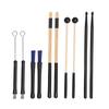 Drumstick Set 5 Pairs Drum Sticks Mallets Brushes with Oxford Cloth Bag for Practice Performance