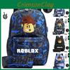 Mochila Roblox Estilosa Antifurto com Carregamento USB, Design Durável e Estojo para Canetas