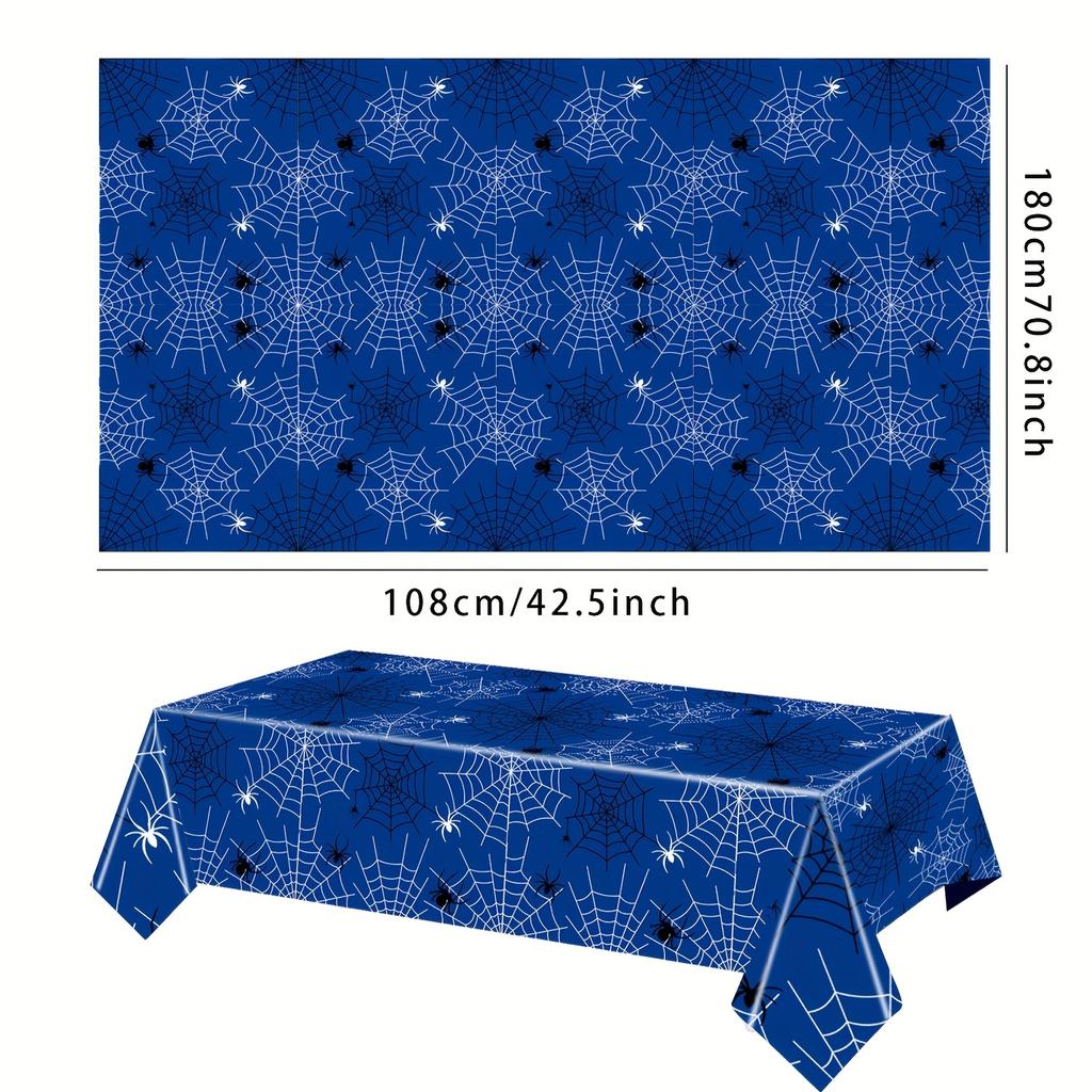 Halloween tablecloth decoration, a rectangular wallpaper with realistic network design, suitable for Halloween parties
