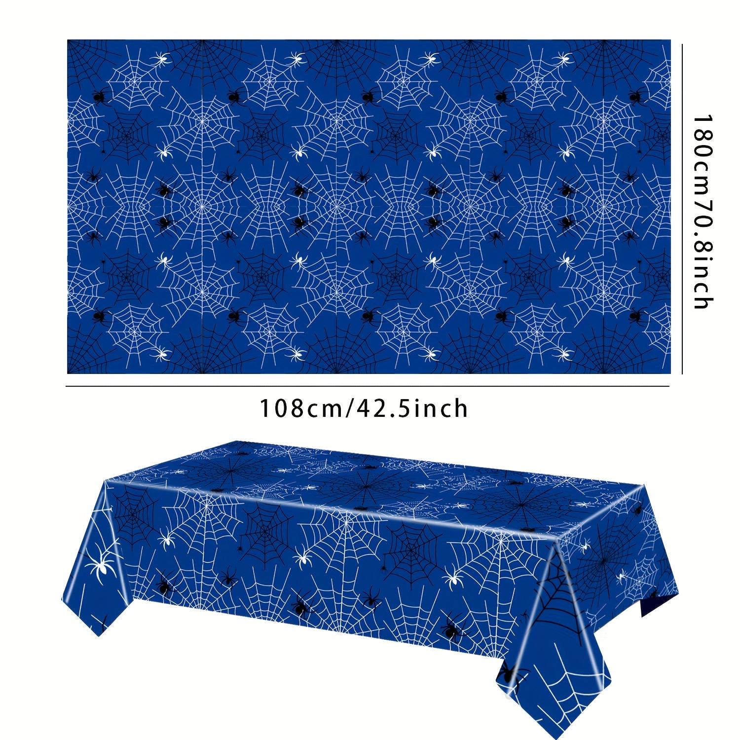 

Halloween tablecloth decoration, a rectangular wallpaper with realistic network design, suitable for Halloween parties синий
