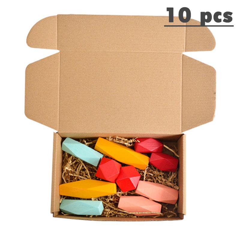 Children Wooden Gem Stone Balanc Building Blocks Educational Toys Creative Nordic Style Stacking Game Rainbow Wooden Toys Gift