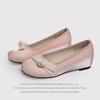 French Minimalist Bow Light Mouth Single Shoes Women'S Silver Spring And Summer Comfortable Temperament Commuter HeightIncreasing Shoes