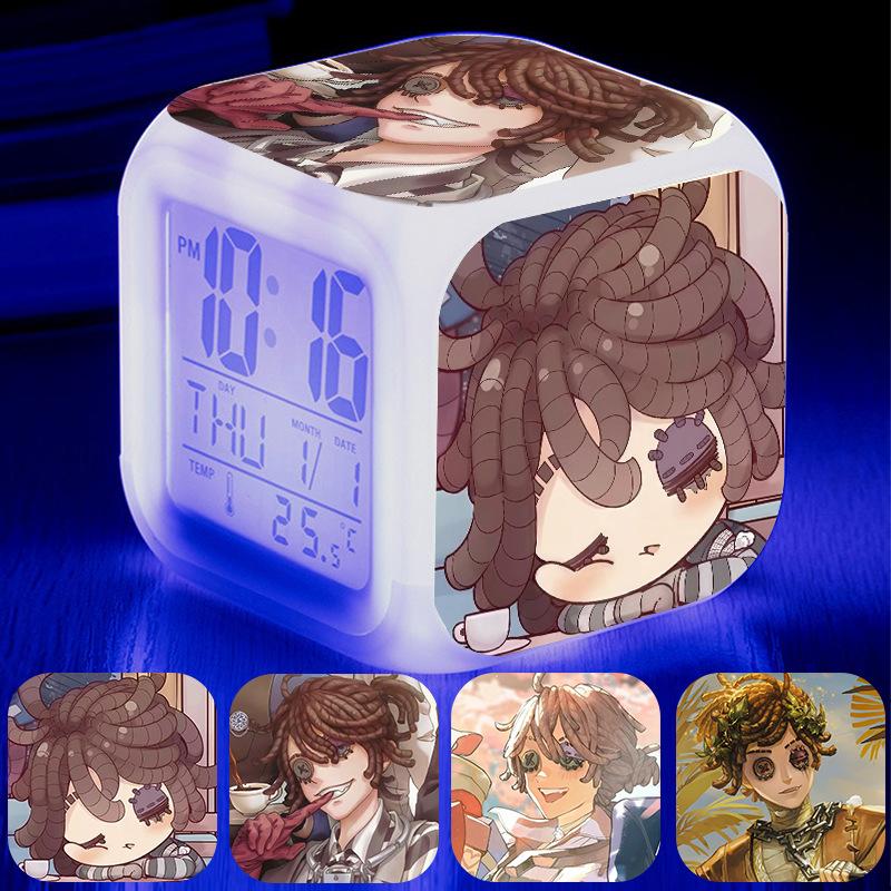 Identity V Alarm Clock With 7 Color Changing Night Light Led Digital Alarm Clocks Bedroom Table Clock Game Fans Gift Despertador