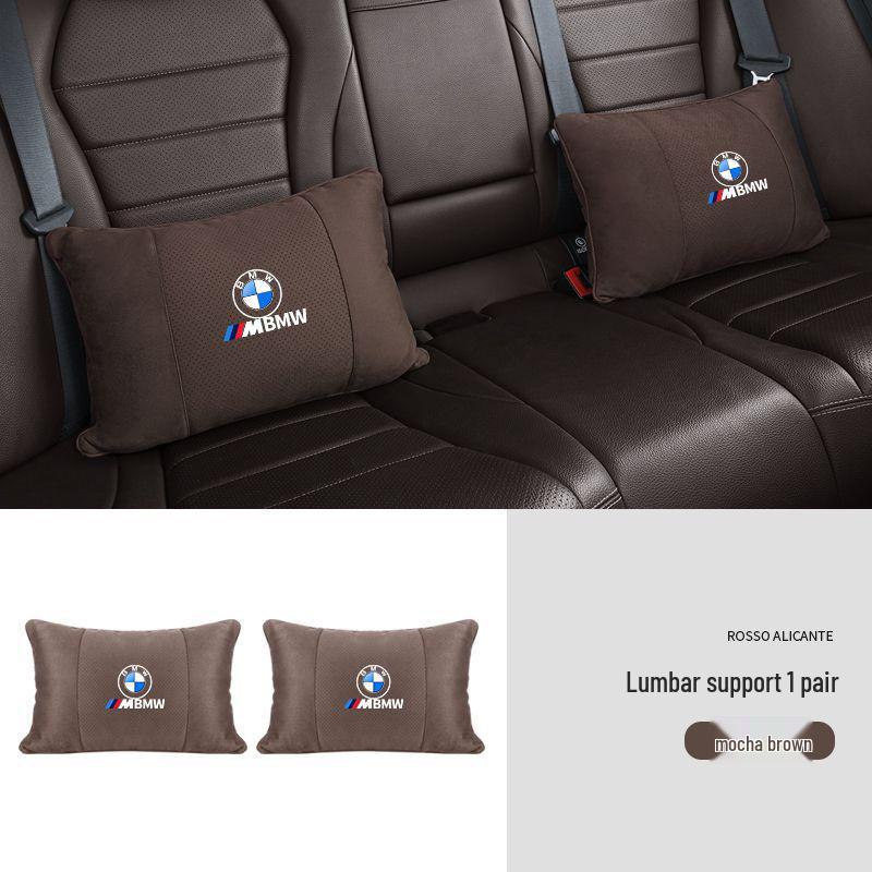 Compatible with BMW 5, 7 Series, X1, X3, X5 car seats, featuring headrest, lumbar, and neck support pillows.