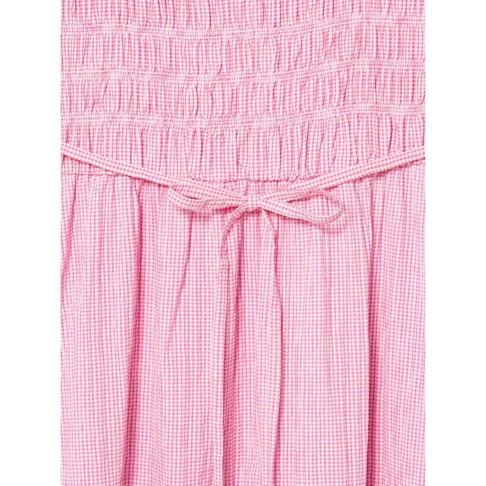 8SECONDS Check Smocking Sleeveless Dress Pink (324771Lyfx)
