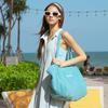 Blue Corduroy Shoulder Beach Bag