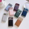 Clear Wireless Charge Magnetic Case For Google Pixel 9 Pro XL 9A 8A 7A PU Leather Card Holder Shockproof Lens Protection TPU Phone Cover