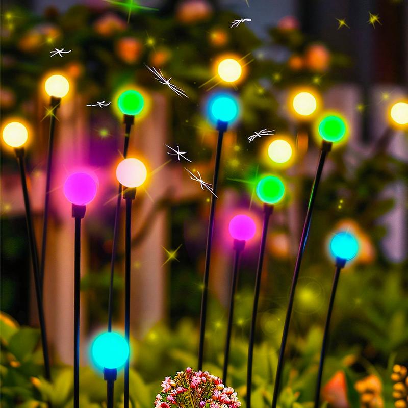 Светодиодный солнечный свет-светлячок Наружное украшение сада Коммерческое освещение Ландшафтное освещение для газона Качающийся свет Украшение для дорожки 6LED 1PCS
