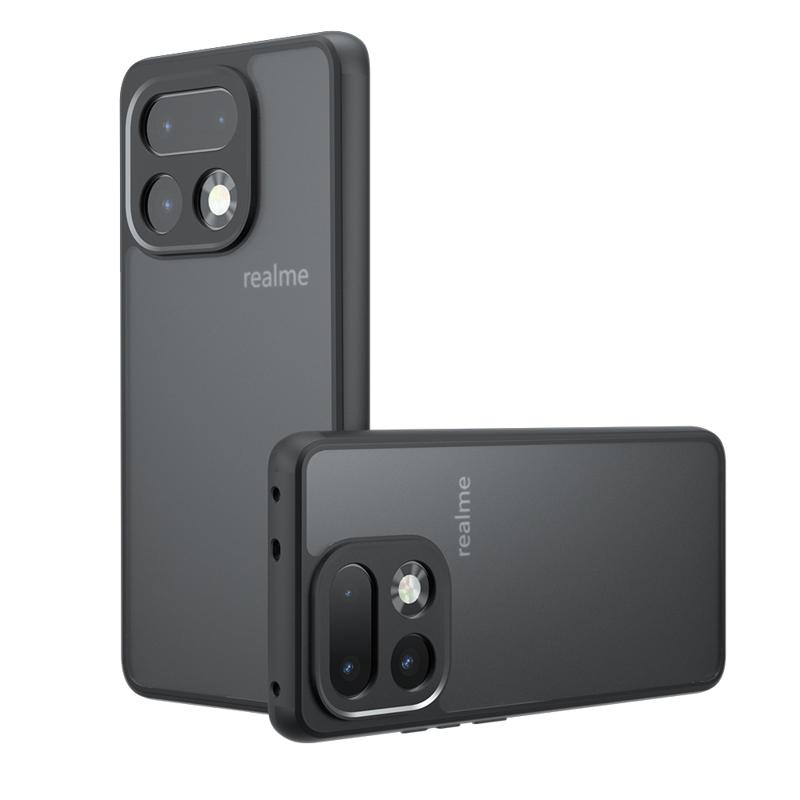Per Realme 16 Pro Plus 16 Pro Custodia Antiurto Finitura Opaca Sensazione Pelle Opaca PC+TPU Anti-impronte Dita Cover Trasparente Per Realme16