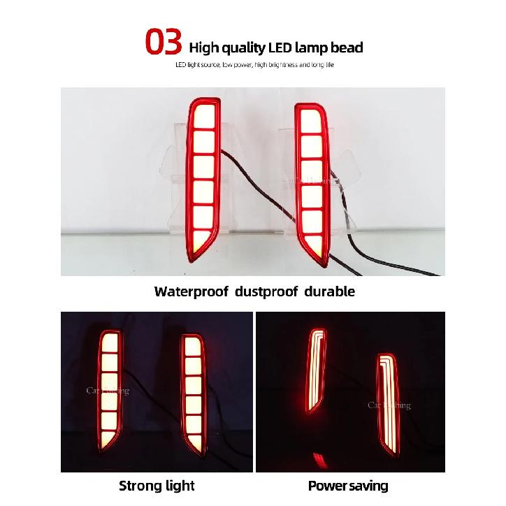 2PCS LED Rear Bumper Reflector Tail Brake Light For Mitsubishi Xpander 2022 2023 Xpander cross 2019-2021 Fog Lamps Turn Signal l