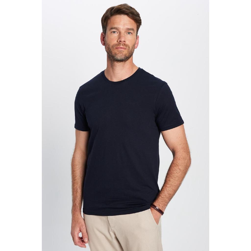 Unisex Slim Fit Slim Fit 100% Cotton Soft Textured White Crew Neck T-shirt