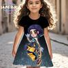 Girls' Short-Sleeve Dress - Features a Princess 3D Print Design, with a Sweet And Lovely Style