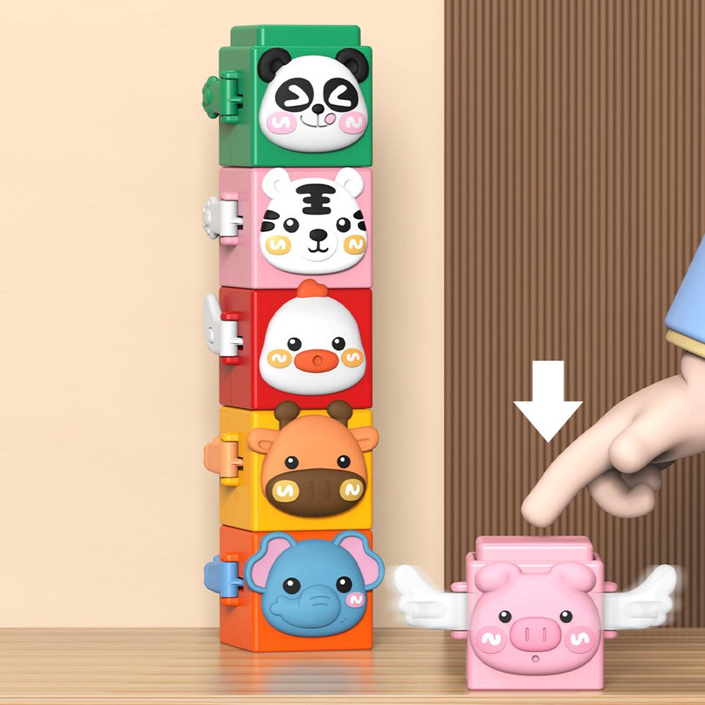 Animal Stacking Game Toys For Kids With Wing Fine Motor Training Deformation Educational Toy Birthday Gifts For Boys Girls