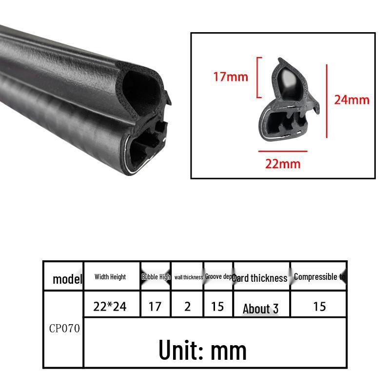 High-Temperature Resistant U-Shaped Rubber Sealing Strip for Dustproofing Electrical Cabinets and Car Doors