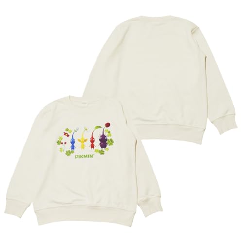 Bandai Classic Fr8918az Autumn/Winter Pikmin Fleece Long Sleeve Sweatshirt, Boys, Ivory