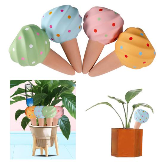 4 szt. Samonawadniające kule terakotowe 210 ml Kule do nawadniania w kropki Automatyczne kule do nawadniania roślin doniczkowych