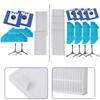 1 Set For BObsweep For Ultra-Vision Filter Mop Cloth Bag Side Brush Kits Vacuum Cleaner Accessories Spare To Replace