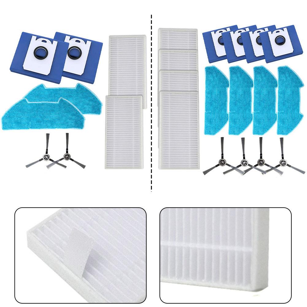 1 Set For BObsweep For Ultra-Vision Filter Mop Cloth Bag Side Brush Kits Vacuum Cleaner Accessories Spare To Replace