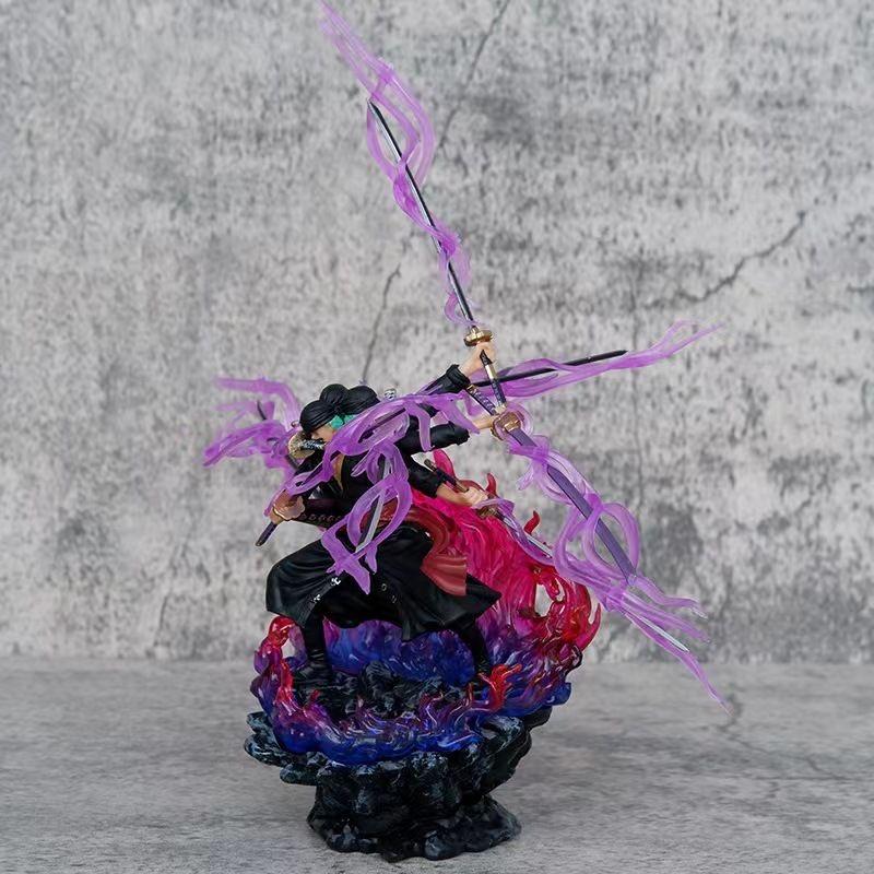 One Piece "Solo Nine Knife Flow Handmade Ornament - Anime Character Collection Desktop Car Decoration Height 22cm