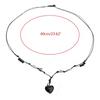 Heart Natural Stone Necklace Woven Rope Chain Choker for Women Girl Unisex Necklace Gemstone-Jewelry Ornament Gift