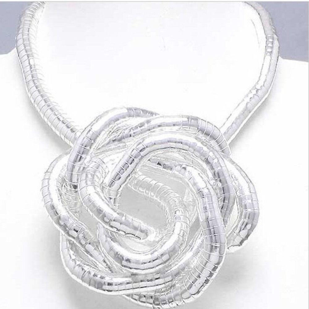 Punkowy Elastyczny Choker Bransoletka ze Stopu Nowy Giętki Naszyjnik Wąż Akcesoria Biżuteryjne