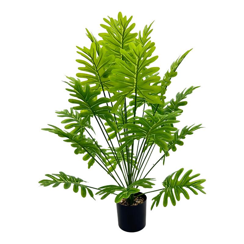 Highly Realistic Artificial Green Potted Plant with Spring Rain Leaves for Home, Living Room, or Garden Decor
