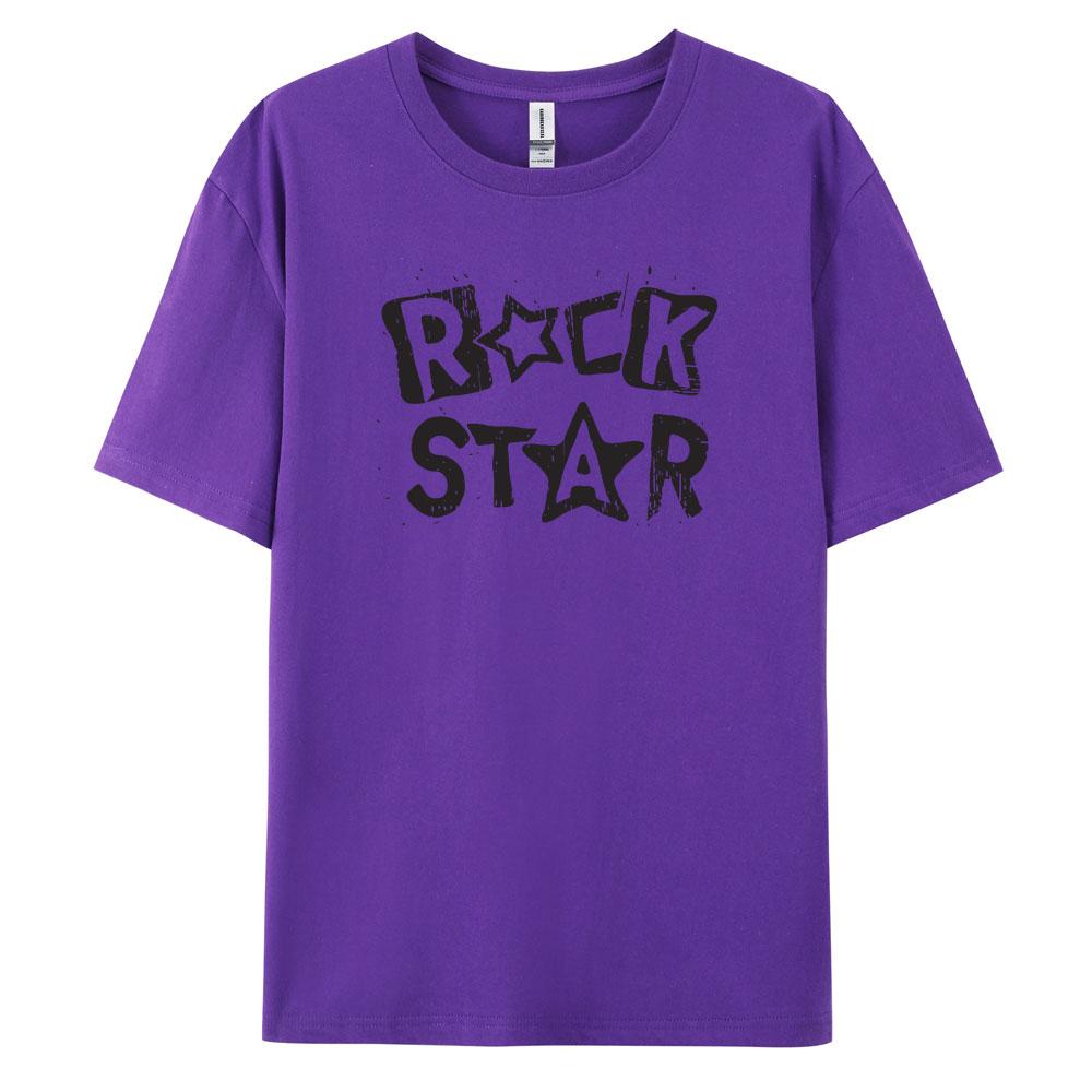 RockStar Summer Essential Pure Cotton TShirt with Short Sleeves and Round Neck