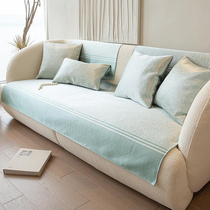 Ice Silk Sofa Cushion, Summer Mat, Non-slip Cushion, Summer Rattan and Bamboo Mat, Fabric Fabric, Universal for All Seasons