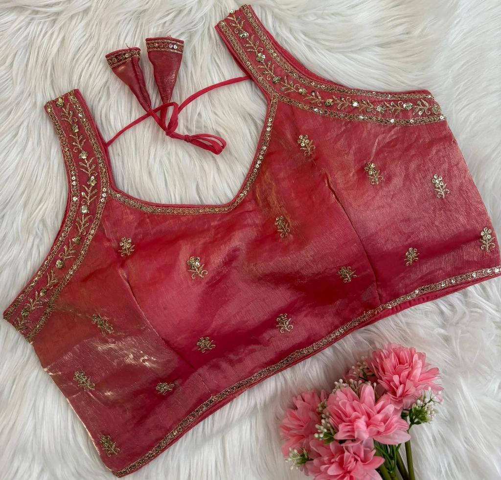 Indian Women's Silk Blend Sleeveless Blouse Bollywood Party Wear Ethnic Choli