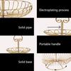 Bread Holder Black White Golden Silver 4 Colors to Choose Fruit Baskets X3UC