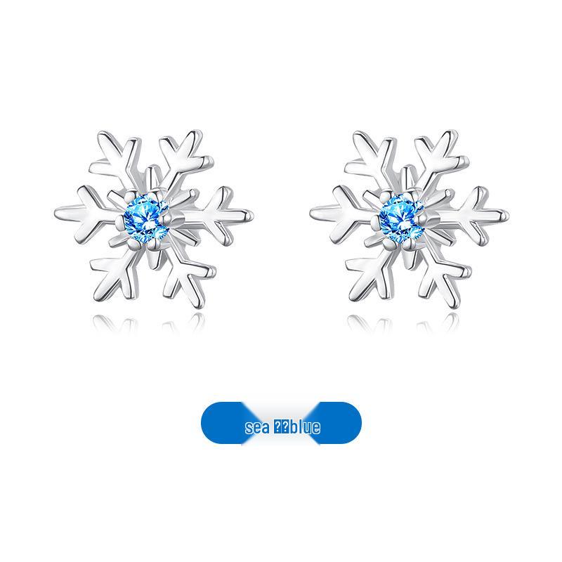 

Жіноче срібне намисто у вигляді сніжинки з цирконом, ланцюжок для ключиці - Легка розкіш, нішевий дизайн S925 Sterling Silver