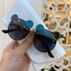 Cartoon Bear Kids Sunglasses Rimless Eyewear Party Children Sun Glasses  for Boys Girls