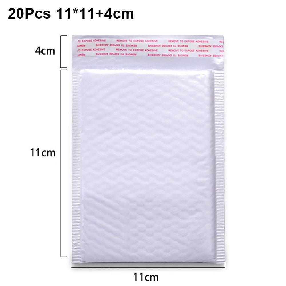 20Pcs Bubble Padding Foam Envelope Bags Waterproof Self Seal Mailers  Shipping Packaging 20Pcs 11x11+4cm