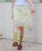 RuNaKi'Hu' Wxsk018 Natsu Omokage Chiffon Midi Skirt (Multi Check)