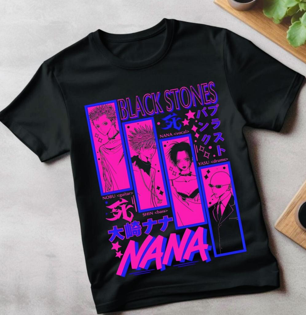 Koszulka Nana Osaki Black Stones Girl Kawaii Manga Anime Graficzna Koszulka Wszystkie Rozmiary
