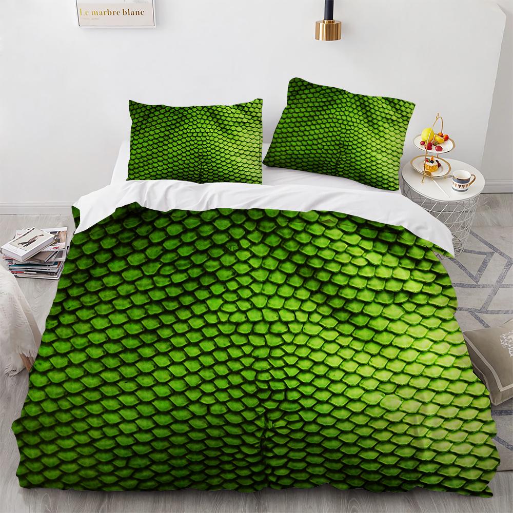 Animals Skin Texture Duvet Cover Set Tiger Snake Leopard 3D Print King Size for Kid Boy Bedding Set Polyester Comforter Cover