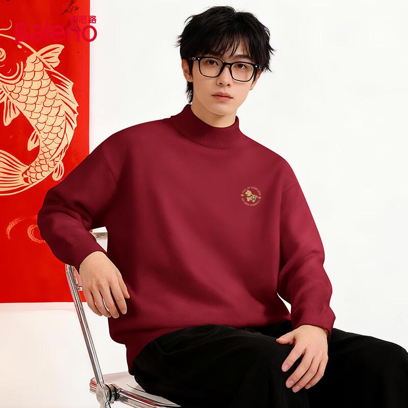 Baleno Men s Winter Semi-High Neck Knit Sweater 2XL