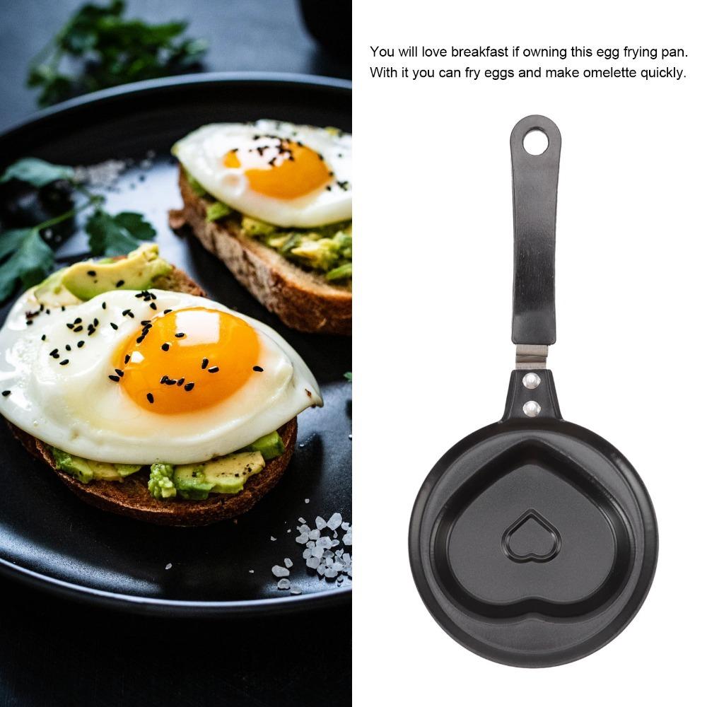 Different Shape Frying Pan Black Omelette Pan Practical Mini Egg Frying Pan Home Kitchen Style 1
