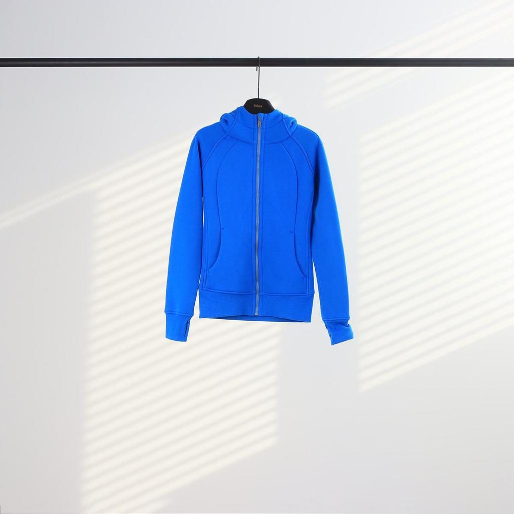 Women's Scuba Slim-fit Full Zip Fleece-lined Hooded Sweatshirt for Casual Sport & Yoga