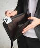 Shrink Leather Clutch Bag Second Ceremonial Genuine [Milagro] (Men's Bag, Bag, Black, Formal, Handbag, Bridal, Occasions, Leather, Black, Men's)