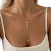 Stainless Steel Gold Color Zircon Flower Long Chain Drop Necklaces for Women Simple Metal Tassel Choker Party Aesthetics Jewelry