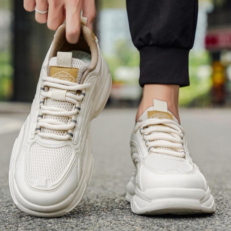 Andningsbara Herr Trendskor Vår Sommar Mode Casual Sportskor Lyxmärke Höjdökande Andningsbara Tennis Träningsskor Sneakers