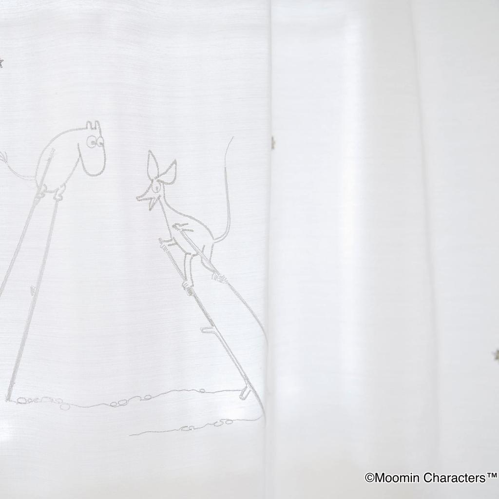 Suminoe MOOMIN Takeuma Voile Sheer 1 100 x 176 W Curtains, Panel, cm, 342-73905