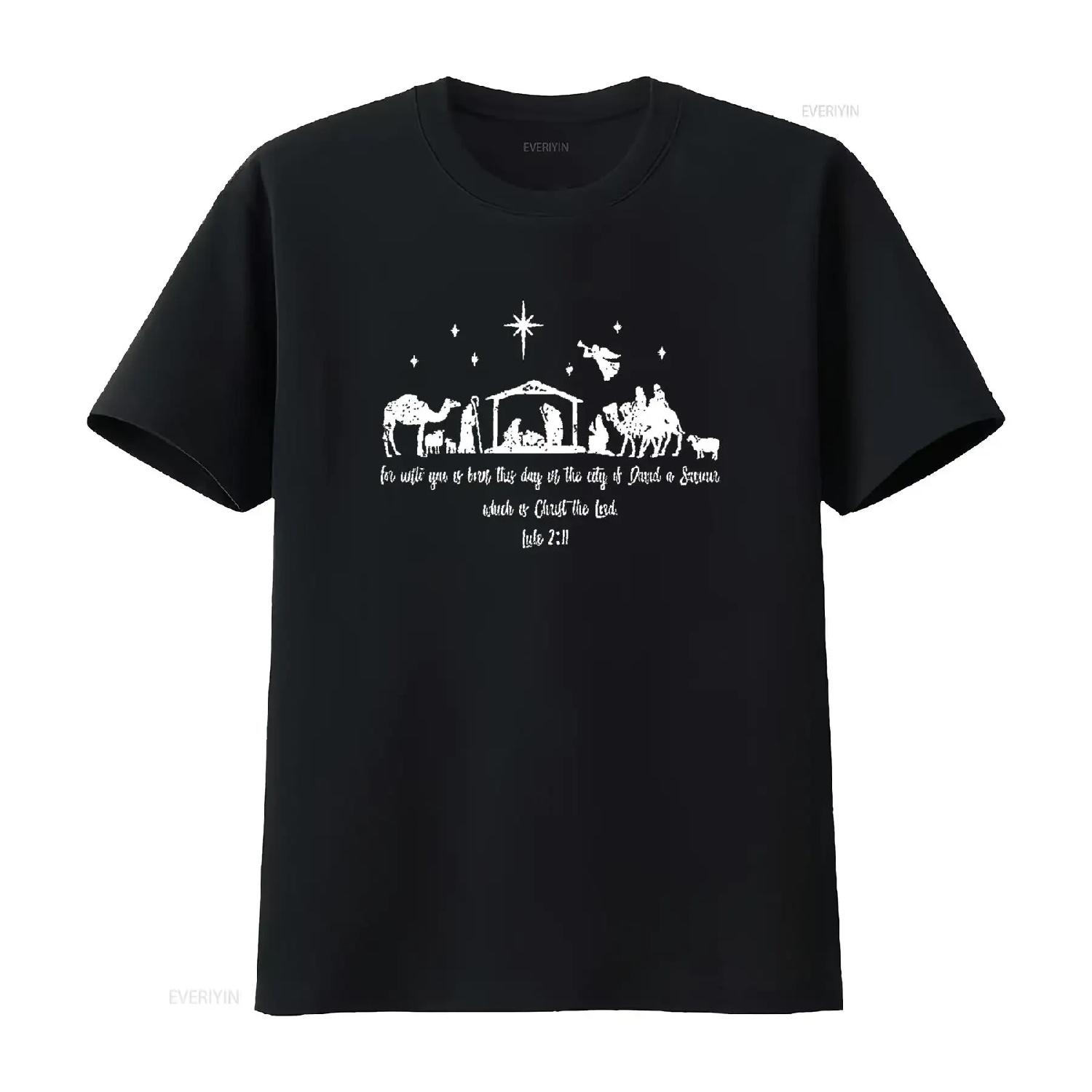 

Womens Ph Christian Bible Costume Christmas Nativity Luke 2 11 T Shirt Black 3X Large vintage Washed Unisex Breathable homme XXXXXL чорний