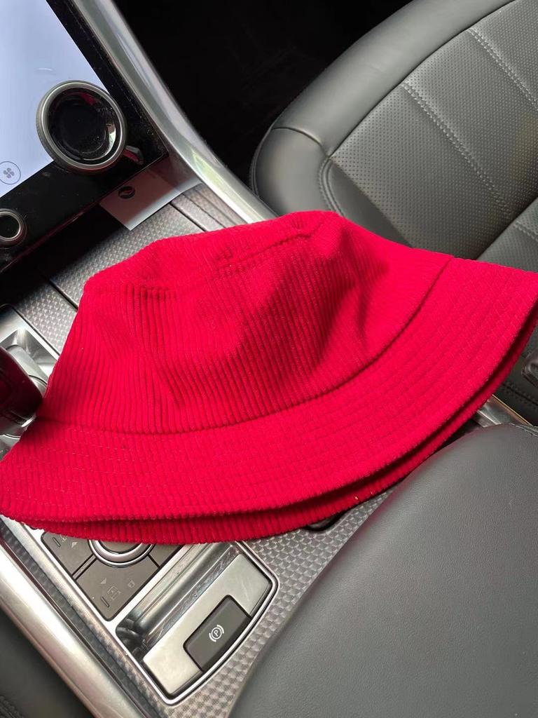 Corduroy Fisherman Hat Women Korean Style Autumn Winter Bucket Hat Warm Windproof Japanese Style Casual Versatile Solid
